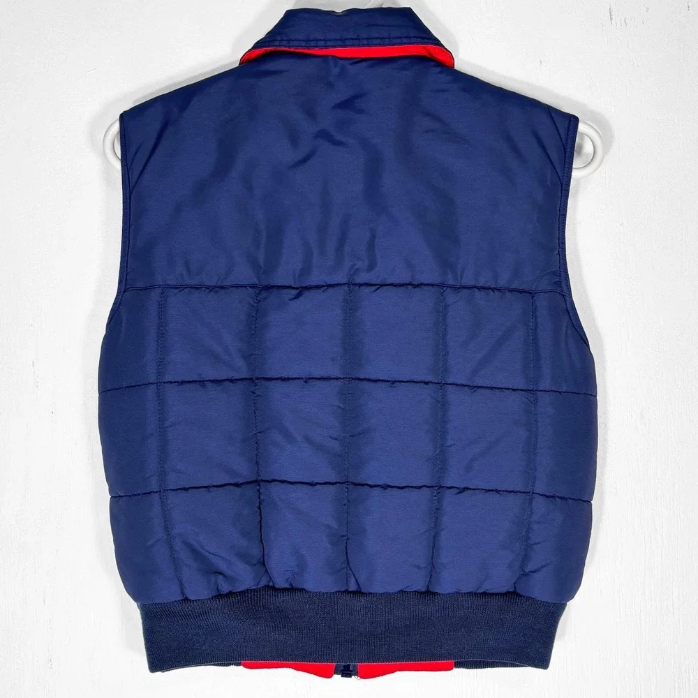 Vintage 70s‎ Ossi Reversible Puffer Ski Vest Mens S Western Americana Retro